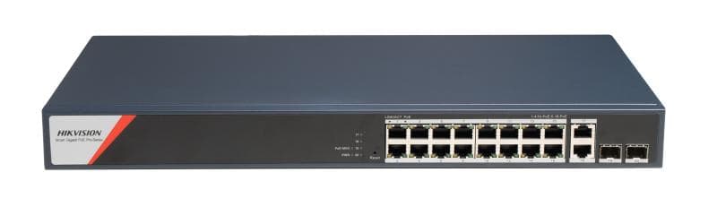 SWITCH GIGABIT 16 PORTURI SMART "DS-3E1520HP-SI-16P2T2F"