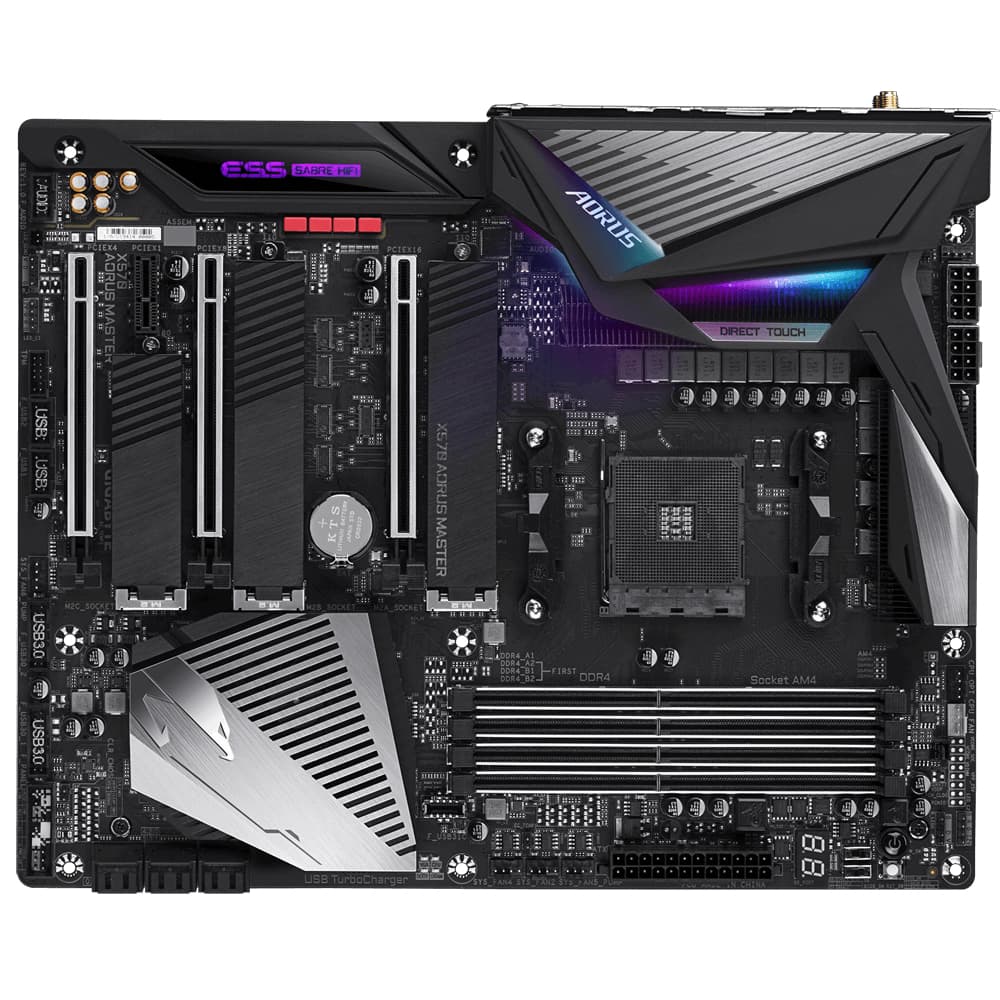 GIGABYTE X570 AORUS MASTER AM4 DDR4 6xSATA 2xM.2 DS STOCK REFURBISHED (P)"TPN - X570 AORUS MASTER"