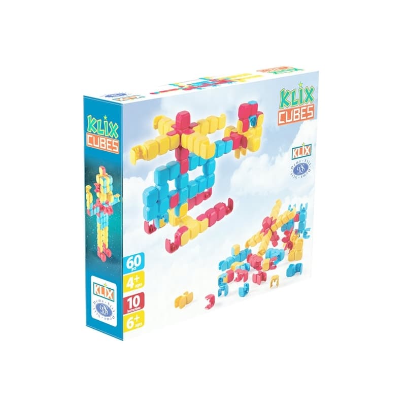 Joc constructii Klix Cubes, 60 piese/cutie
