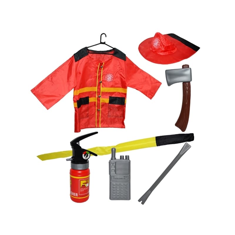 Costum pompier cu accesorii, 7 piese