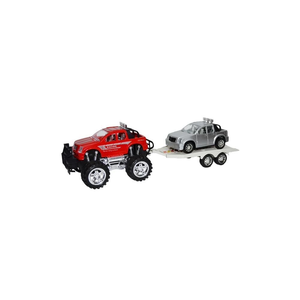 Jeep cu remorca si masina