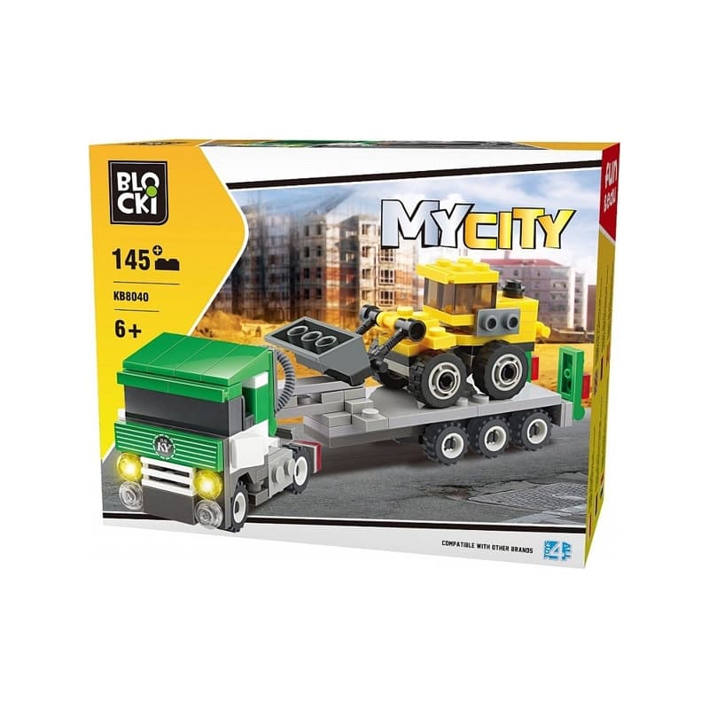 Blocki My City, Tir tractare+buldozer, 145 piese