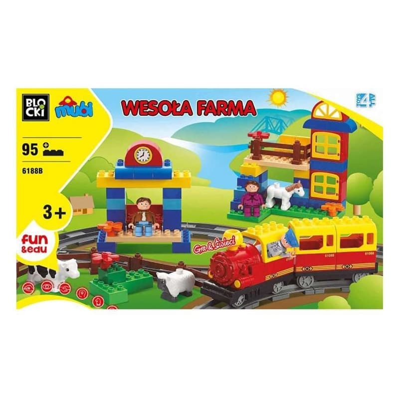 Blocki mubi, Ferma+Trenulet, 95 piese