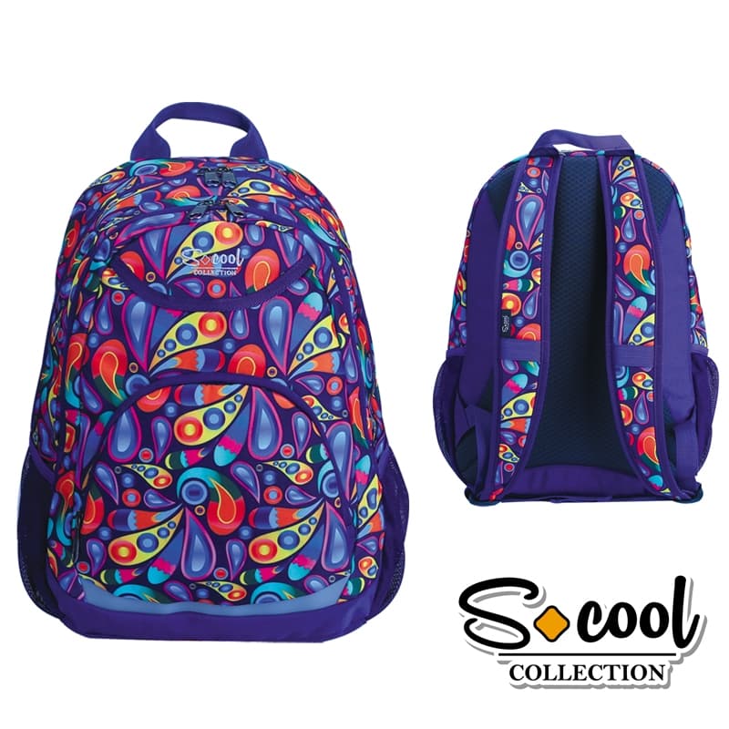 Ghiozdan compartiment laptop, PAISLEY, 43,5x32x15cm - S-COOL
