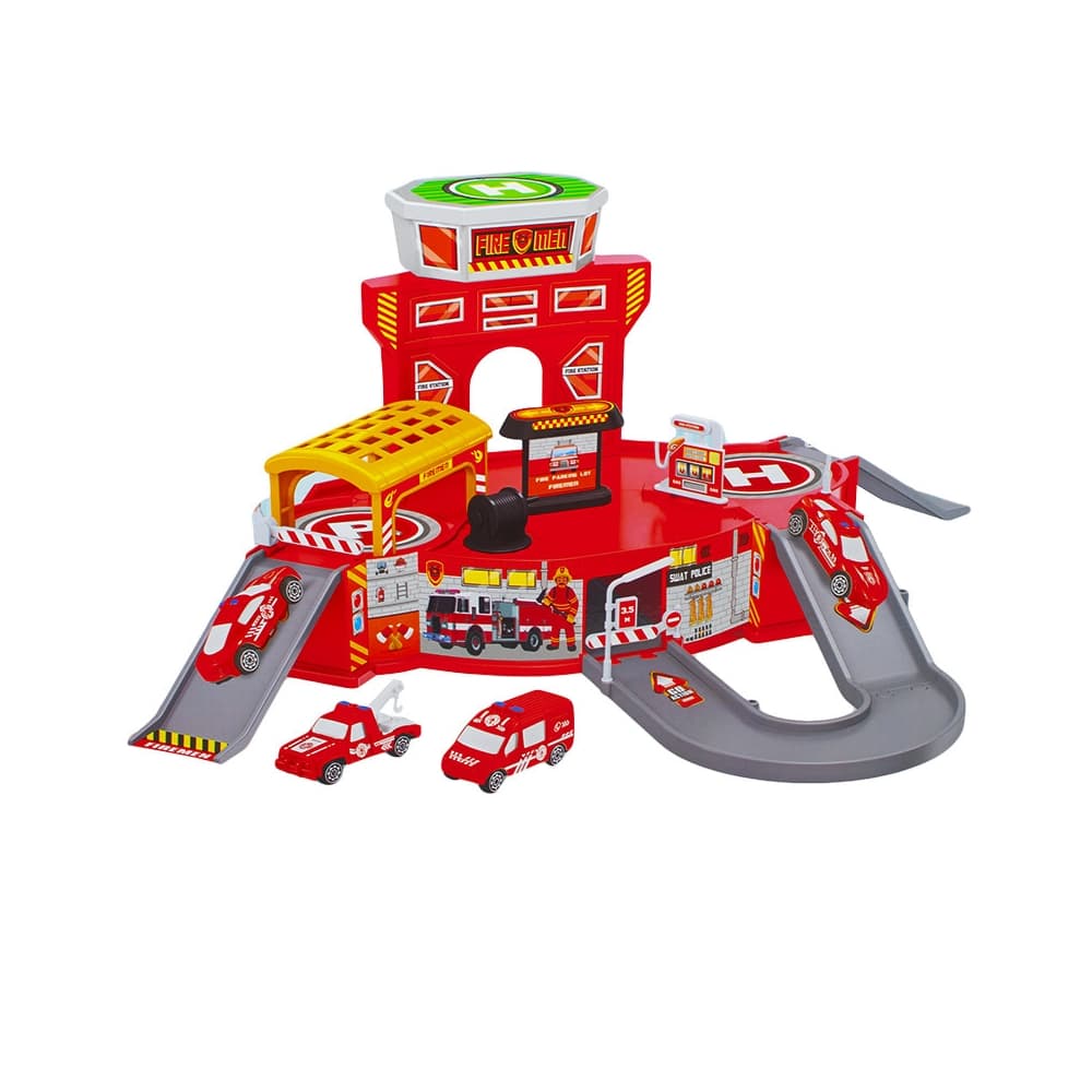Set parcare cu masini de pompieri