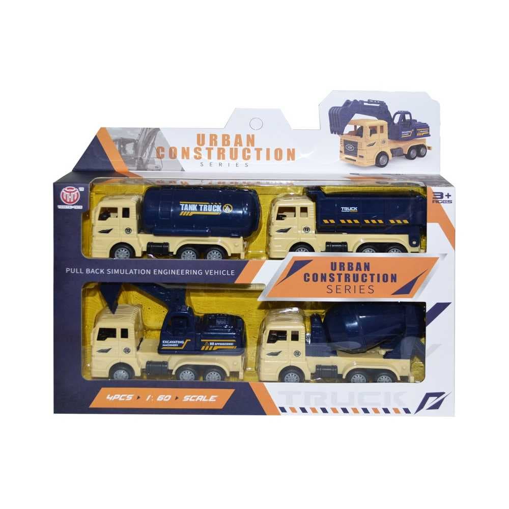 Masini constructii, 4 buc/cutie
