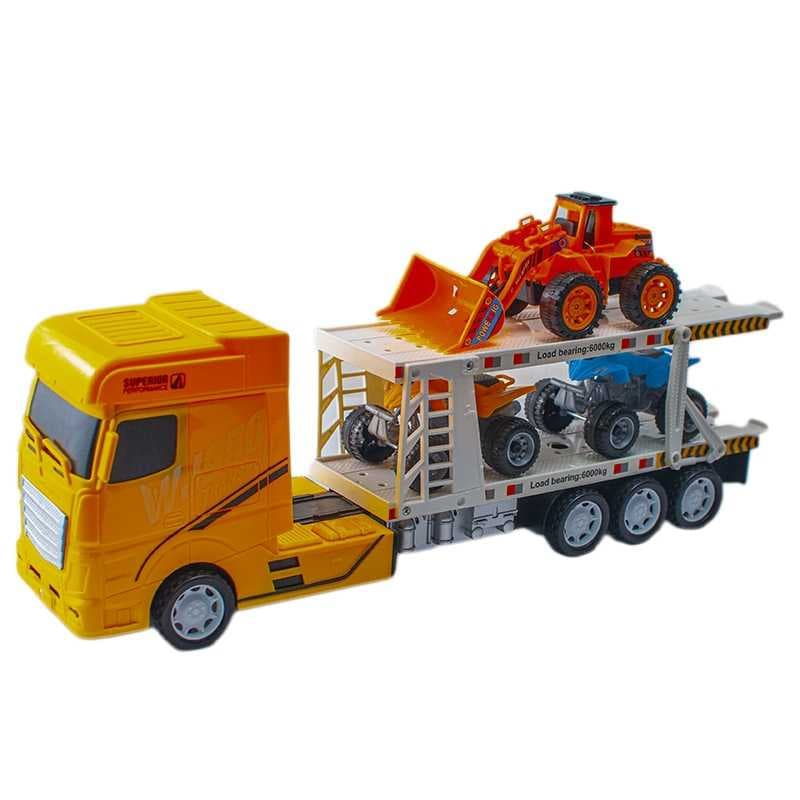 Tir cu 2 atv-uri + excavator