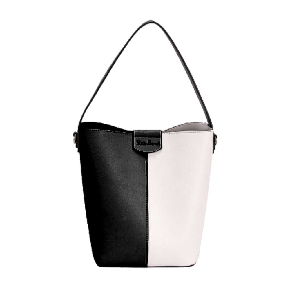 Geanta dama de umar, NEGRU/ALB, 18x12x25 cm - LITTLE MARCEL