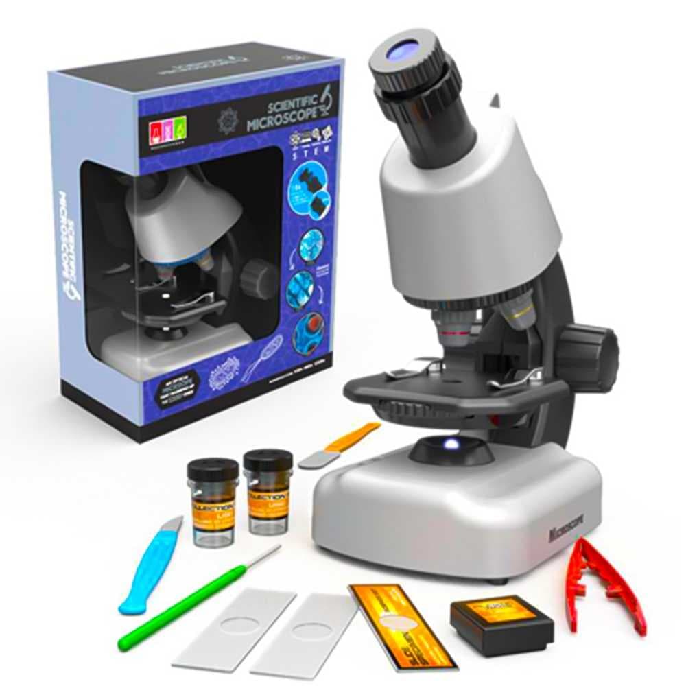 Microscop, cu baterii