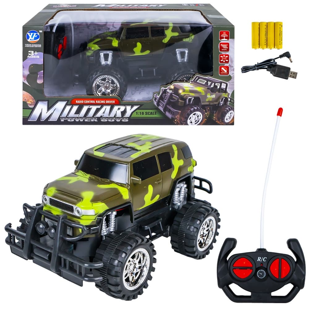 Jeep cu RC, Off road, camuflaj