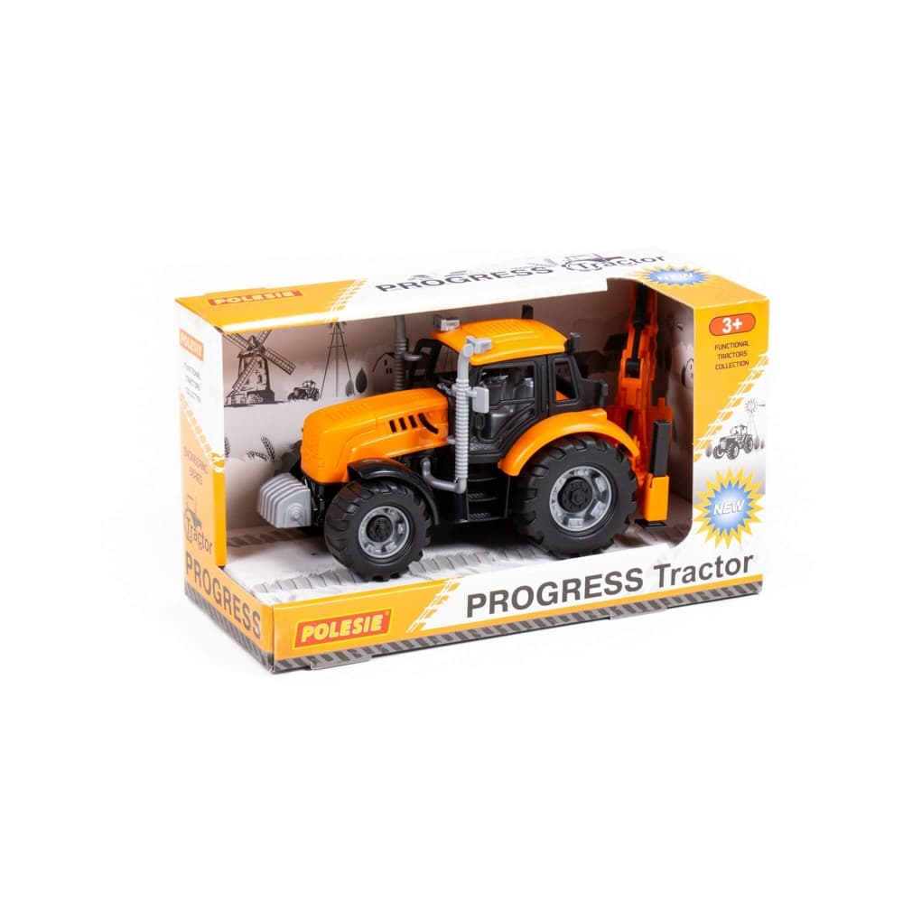 Tractor-excavator, cu frictiune, 25.5x12x14.5 cm, Polesie