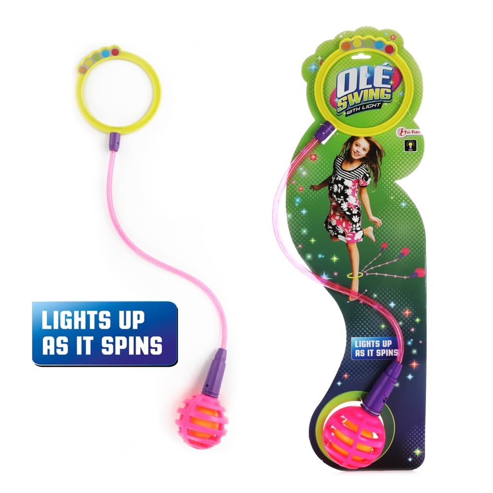 Swing Ball - Coarda cu minge pentru glezna, cu lumina - Toi-Toys