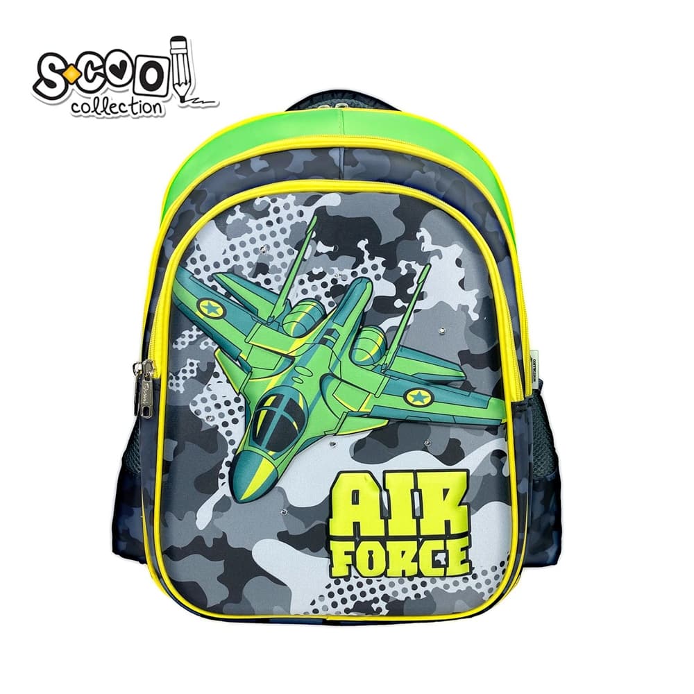 Ghiozdan 3D cu led AIR FORCE, 40x32x19.5 cm - S-COOL