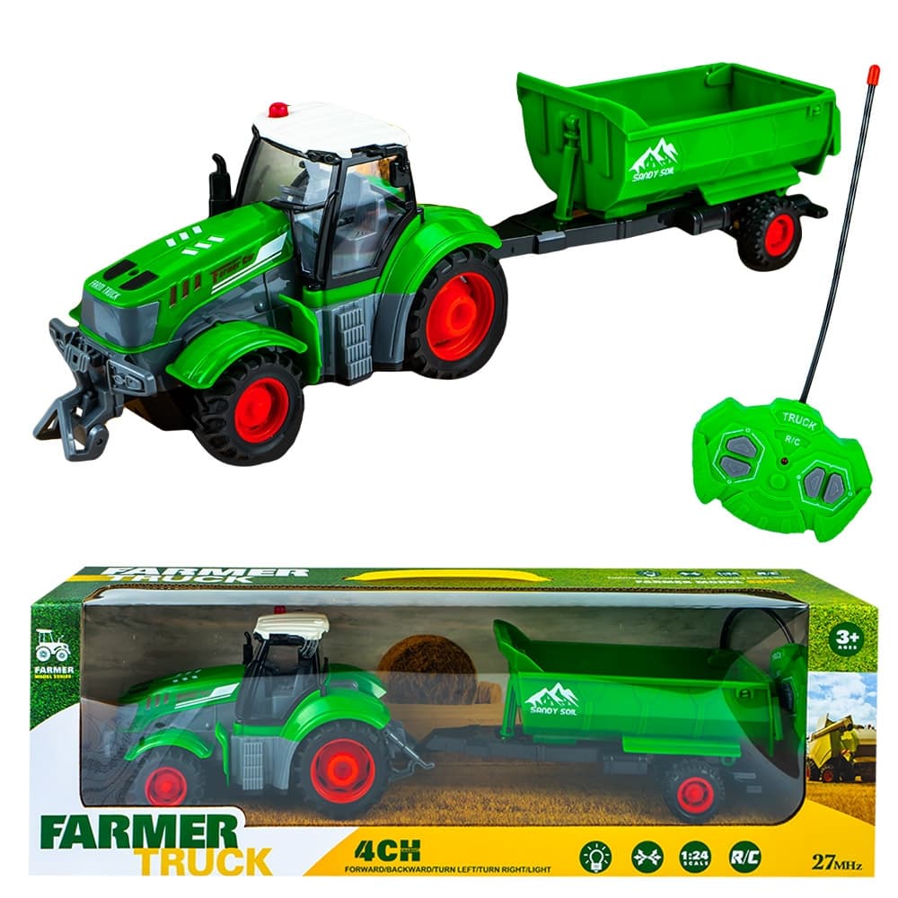 Tractor RC, cu remorca