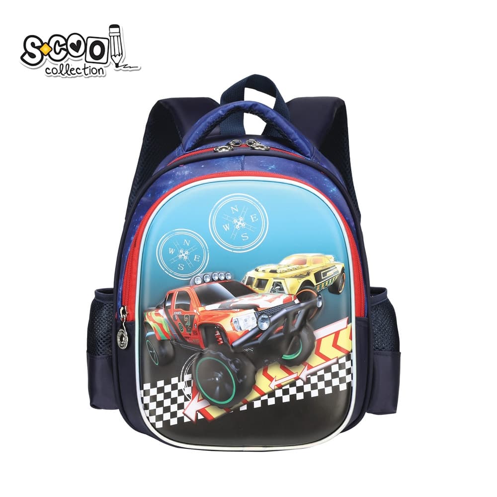 Ghiozdan gradinita 3D CARS, 25x17x31 cm - S-COOL