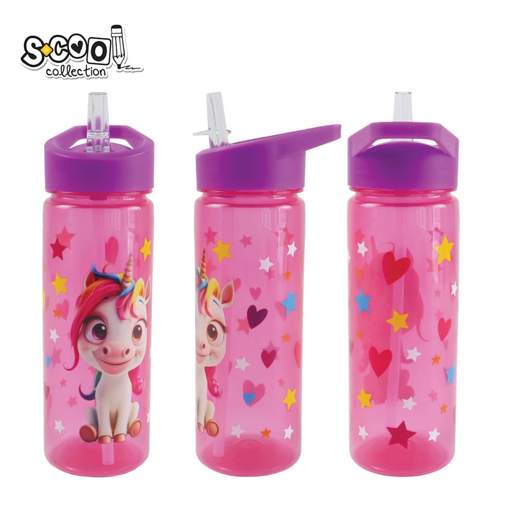 Sticla apa 600 ml, PLASTIC, CU PAI, UNICORN, 23x8.5x6.6 cm - S-COOL