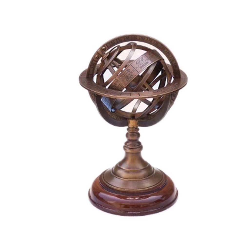 Armilláris szféra replika, 22cm magas (rézből készült)