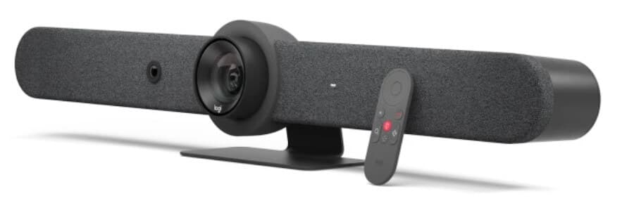 Webcam All-In-One, Logitech Rally Bar 960-001311, 15X total zoom, pentru sali medii si mari, gri