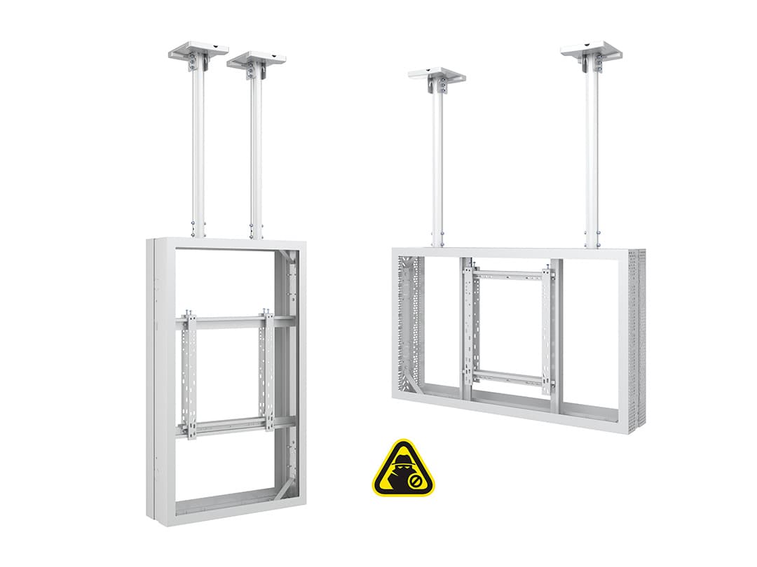 Carcasa de Interior pentru 2 LCD spate-la-spate, de tavan, Multibrackets MB-2742, 50", max.80 kg, alb