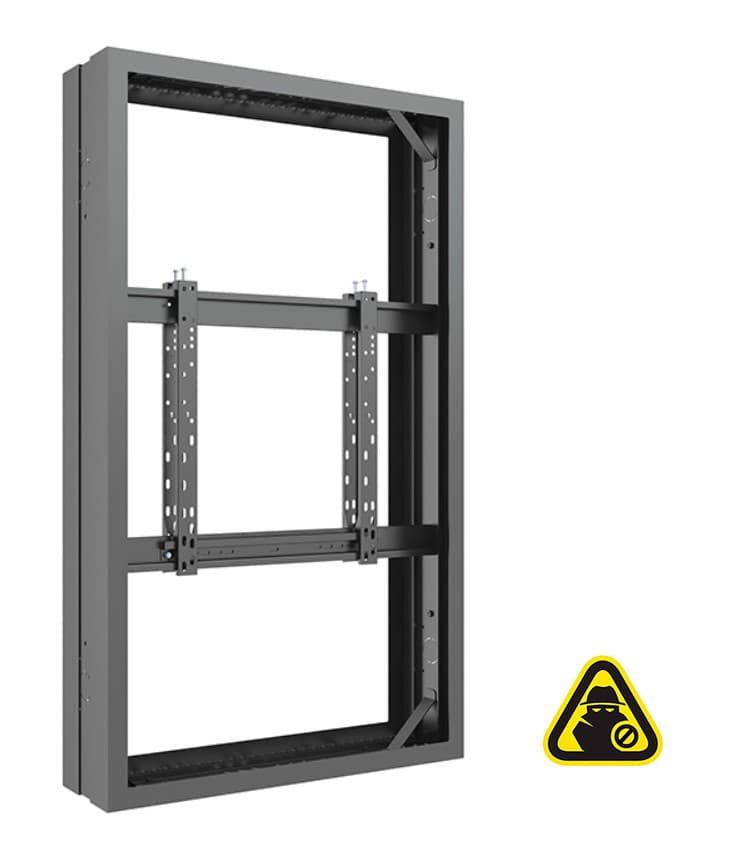 Carcasa de Interior pentru 2 LCD spate-la-spate, Multibrackets MB-7753, 65", max.50 kg, negru
