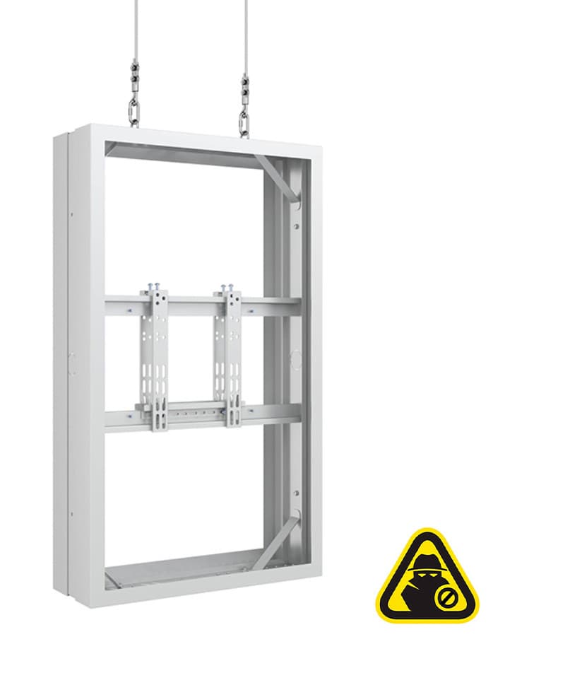 Carcasa de Interior pentru 2 LCD spate-la-spate, pe fir, Multibrackets MB-2735, 50", max.50 kg, alb