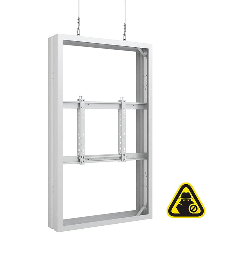 Carcasa de Interior pentru 2 LCD spate-la-spate, pe fir, Multibrackets MB-8881, 65", max.50 kg, alb