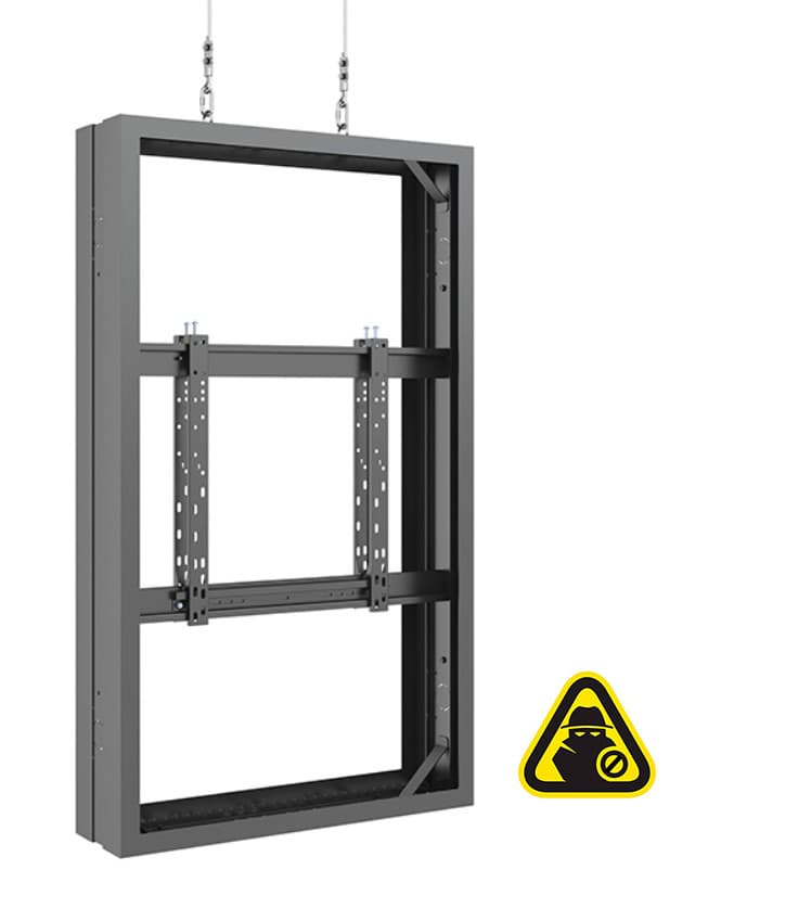 Carcasa de Interior pentru 2 LCD spate-la-spate, pe fir, Multibrackets MB-8898, 65", max.50 kg, negru