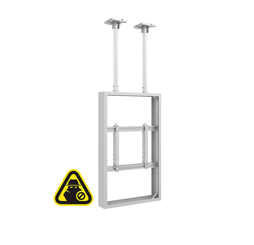 Carcasa de Interior pentru 2 LCD spate-la-spate, de tavan Multibrackets MB-6832, 55", max.25 kg, alb