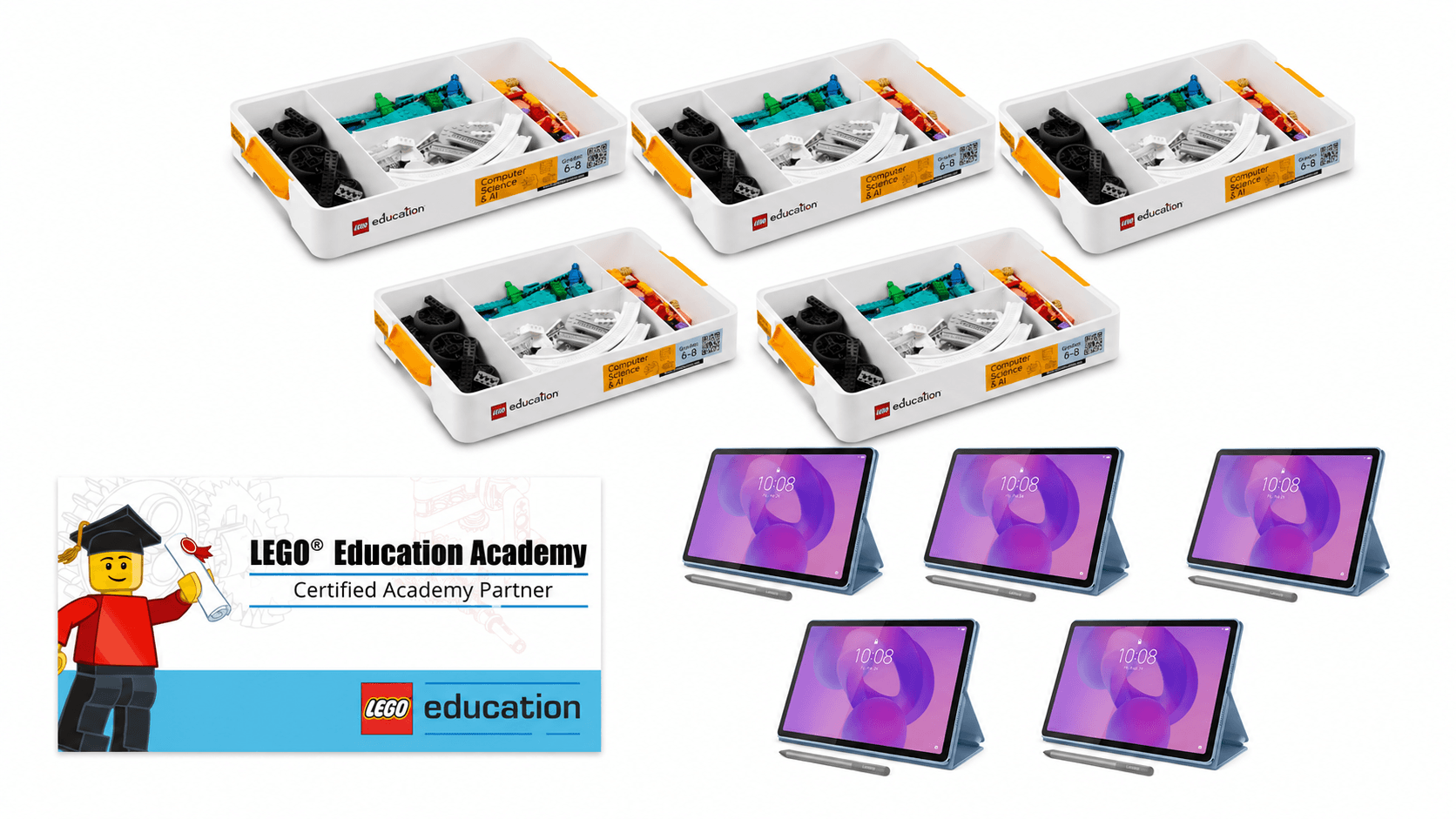 Pachet Lego Education Computer Science & AI Kit 6-8, pentru o sala de clasa, 20 copii, si training acreditat Lego pt un