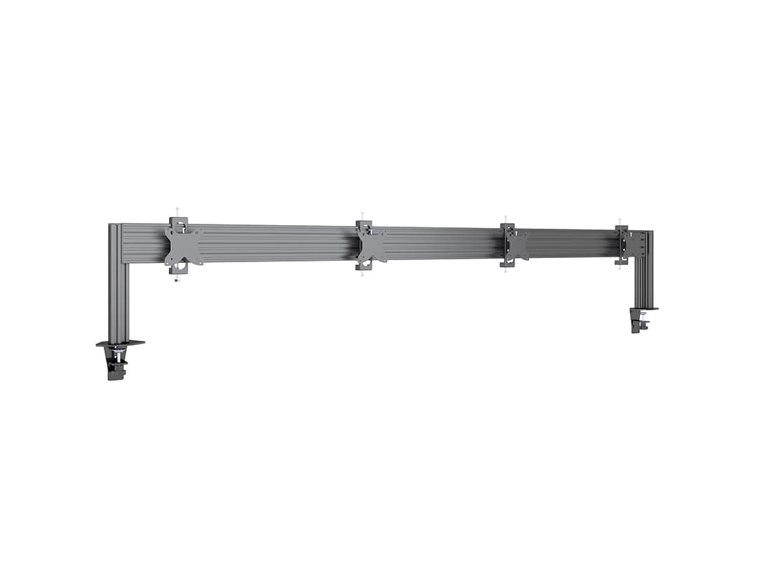 Suport pentru patru LCD Multibrackets MB-5537, montare pe masa cu clema, argintie