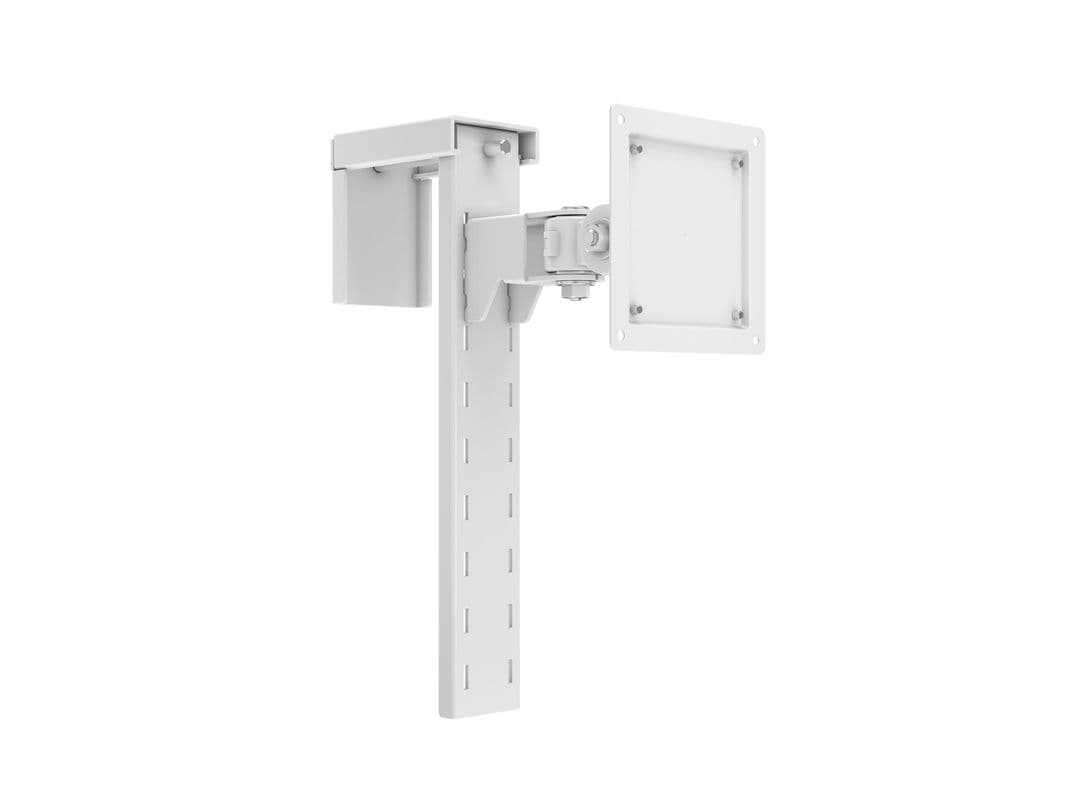 Suport monitor, montare pe panou de partitie intre 30–80 mm, Multibrackets MB-2680, 15"-32", max.15kg/monitor, otel, alb