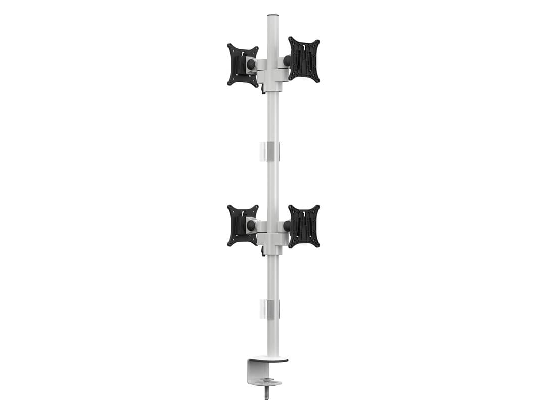 Suport 4 monitoare, vertical, de masa, Multibrackets MB-5594, 15" - 30", max.8kg/ecran, otel, alb