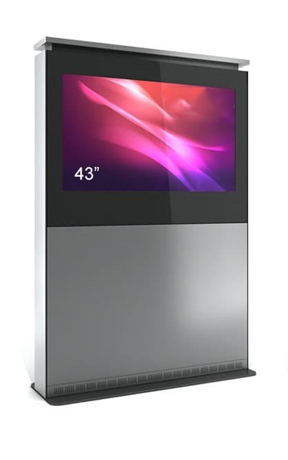 Totem de interior ZL, ZLH43N-SBB, pentru display 43'', cu sticla frontala
