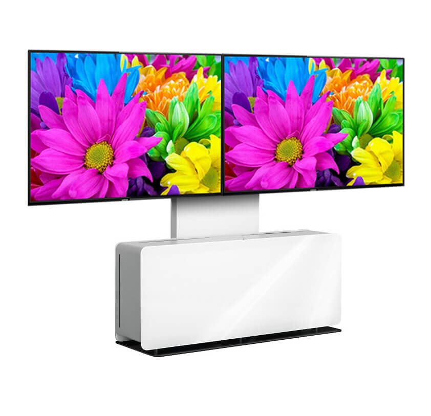 Mobilier Videoconferinta Double cu stand Vogel's PVF4112 Alb, max.65"