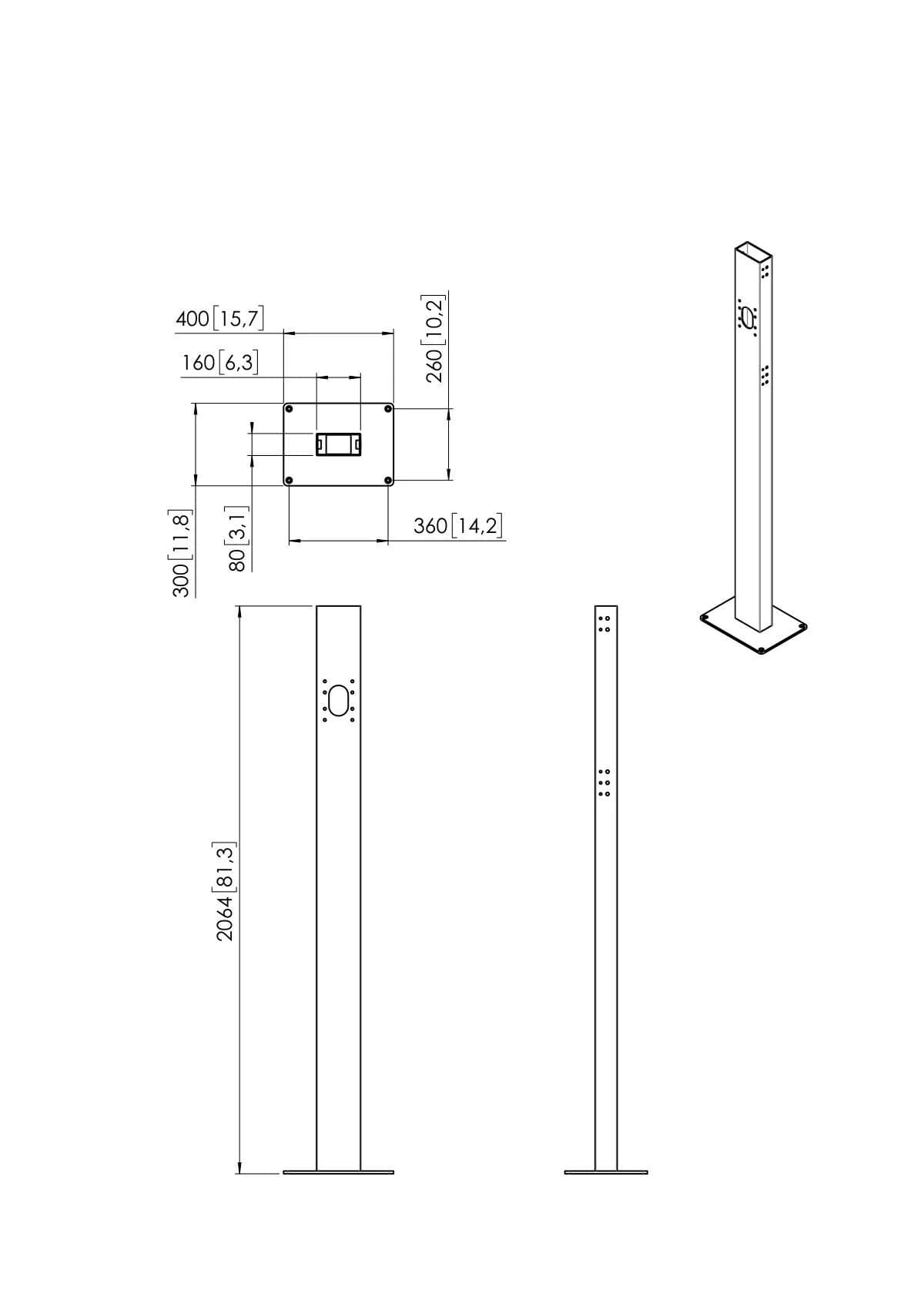 Suport de podea exterior Vogel’s POF 7603 pentru display-uri Samsung OH46DX/OH55DX, montaj portret sau peisaj, tratament