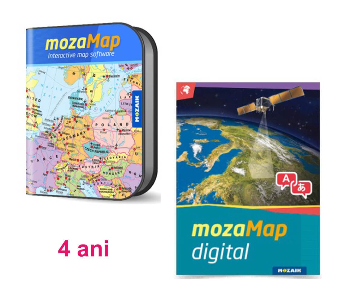 Clasele gimnaziale - Atlas Geografic Digital Multilingv, 4 ani