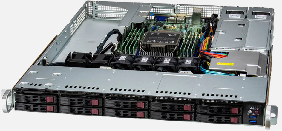Supermicro 111E-WR — server GPU 1U, Intel Xeon Scalable, 1 GPU, 10 bay-uri