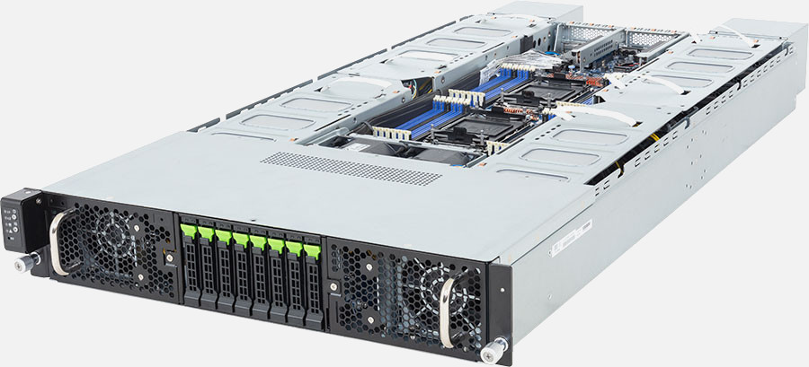 Gigabyte G294-S42 — server GPU 2U, 2× Intel Xeon 6, până la 8 GPU, 8 bay-uri