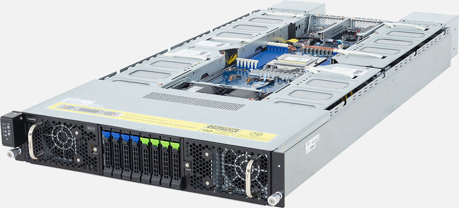Gigabyte G294-Z21 — server GPU 2U, AMD EPYC 9005, până la 4 GPU, 8 bay-uri