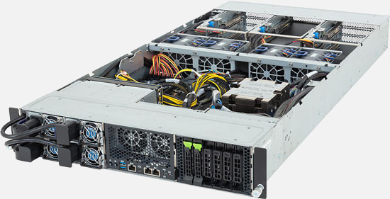Gigabyte XV23-ZU0 — server GPU 2U, 2× AMD EPYC 9005, până la 4 GPU, 2 bay-uri