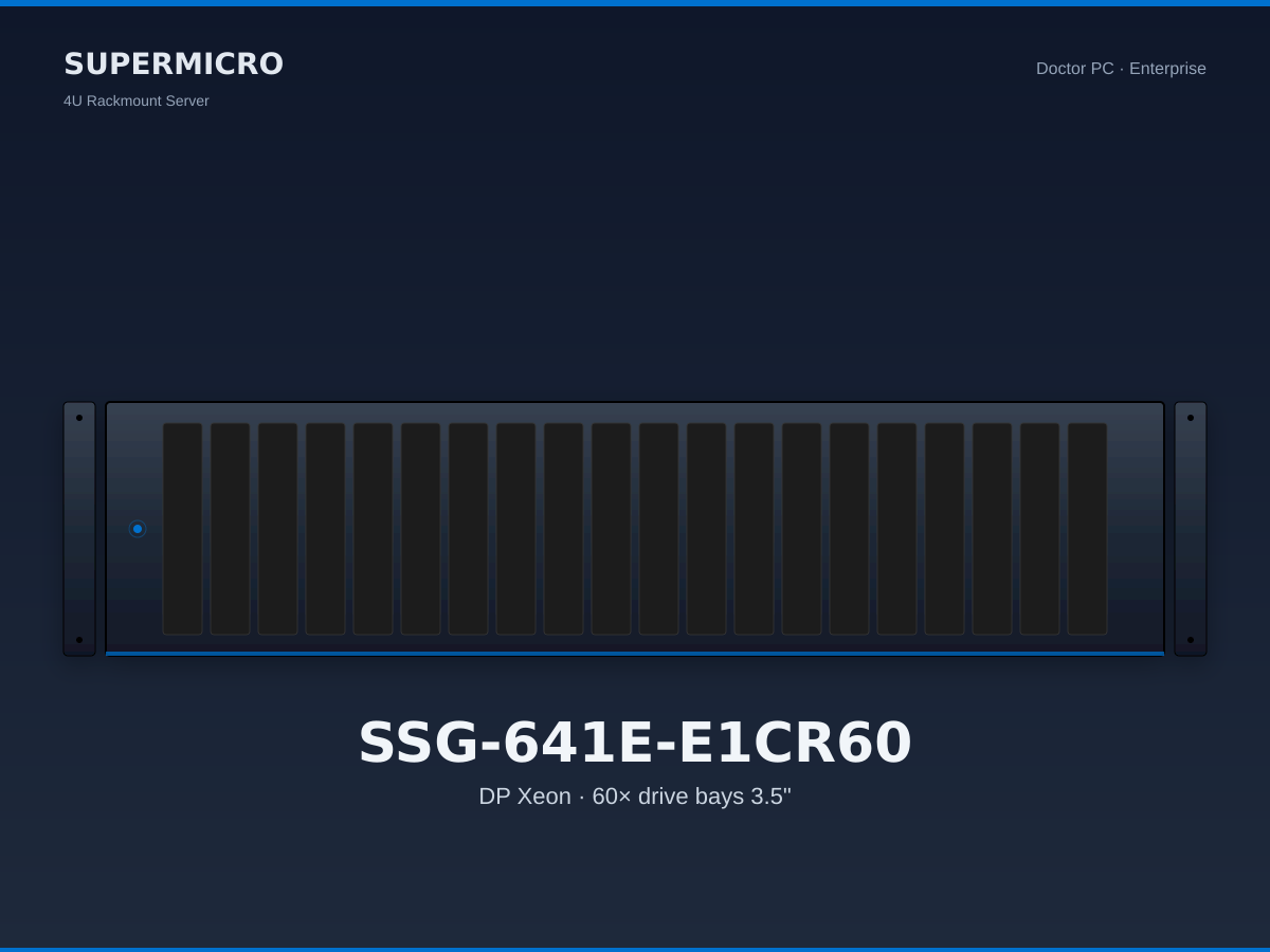 Supermicro SSG-641E-E1CR60 4U Intel Xeon Storage (60× 3.5")