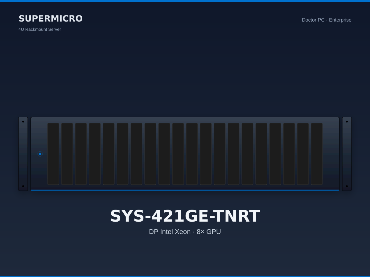 Supermicro SYS-421GE-TNRT 4U Intel Xeon GPU Server